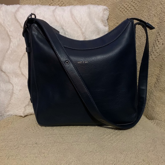 NWOT VEGAN MATT & NAT crossbody/hobo in dark navy Color - Picture 1 of 6